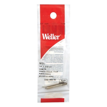 Weller Weller Lead-Free Soldering Tip 1/8 in. D Copper 2 pc MT1